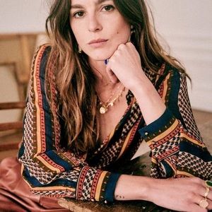 Sezane Printed Blouse